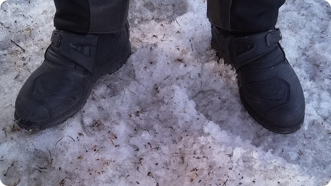 Wo ich stehe? Natürlich im Schnee.